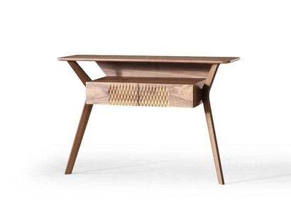 Wohnzimmer Luxus Konsolentisch Braun Holz Tisch Modern Design Konsole